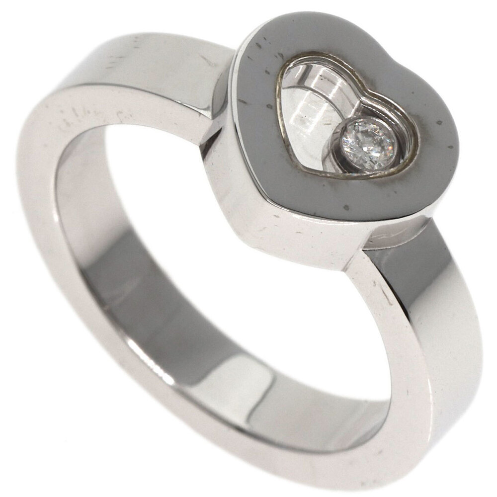 CHOPARD 18k Silver Diamond Heart Ring